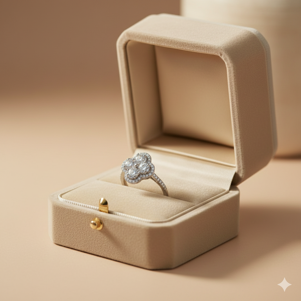 Anna - Crystal Flower Ring