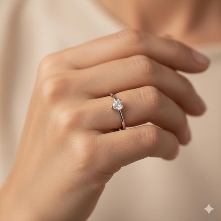 'Small Love' Crystal Heart Ring