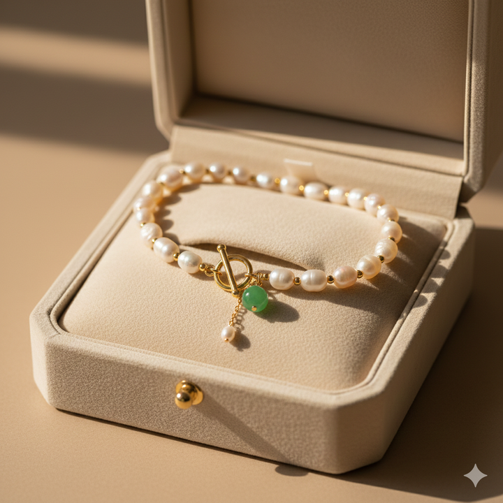 Pearl Emerald Green Bracelet