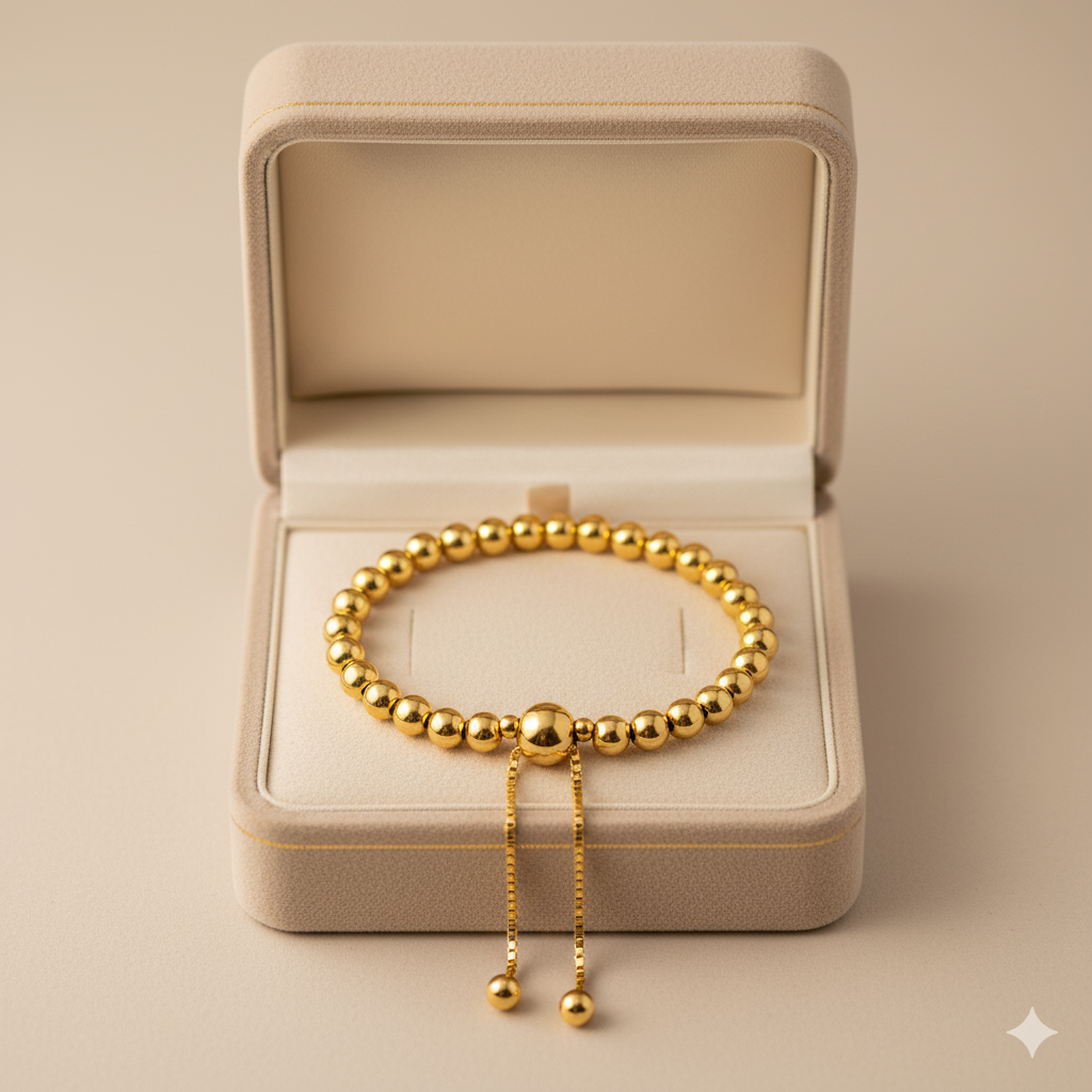 Nila Beaded Gold Bracelet