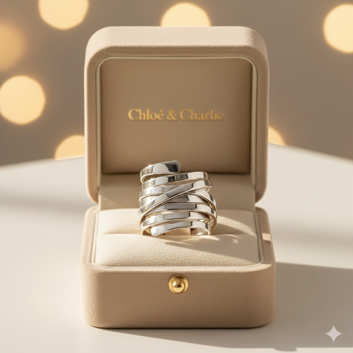 Bliss - Vintage Thick Layer Silver Ring