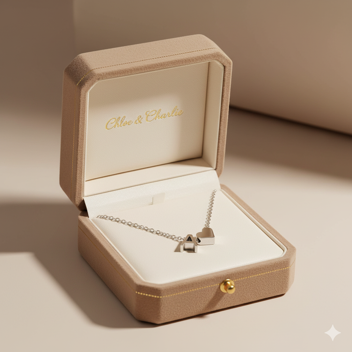 Forever Love & Letter Silver Necklace