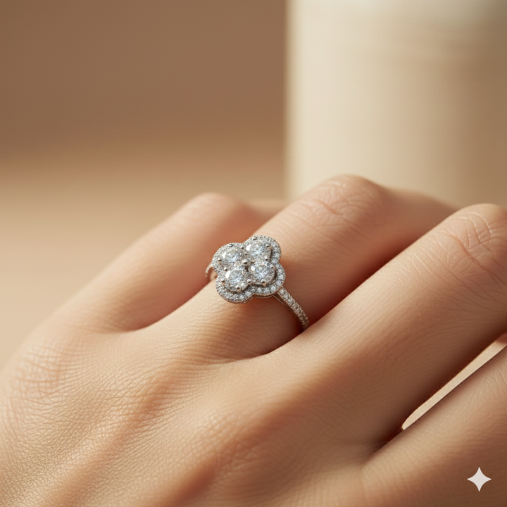 Anna - Crystal Flower Ring