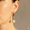 Vintage Opal Golden Earrings