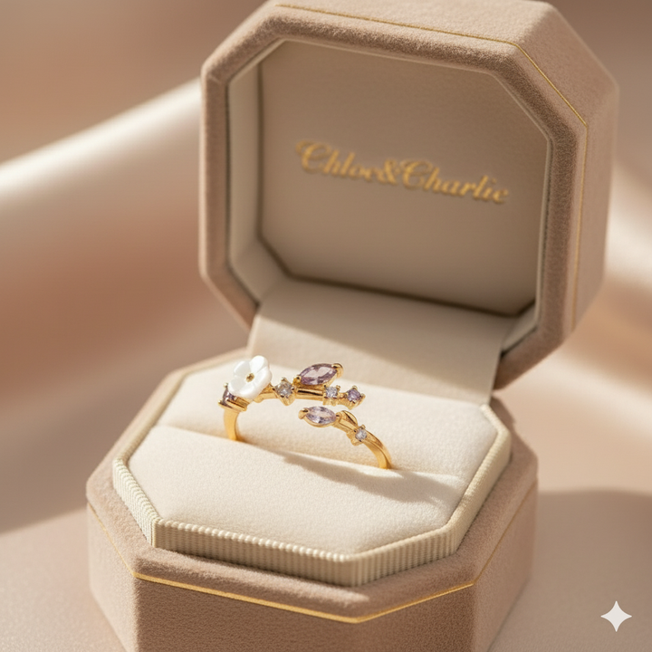 Joy - Gold Blossom Rings