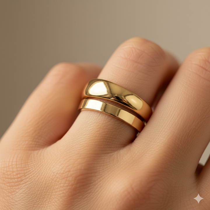 Shine - Wave Ring Set