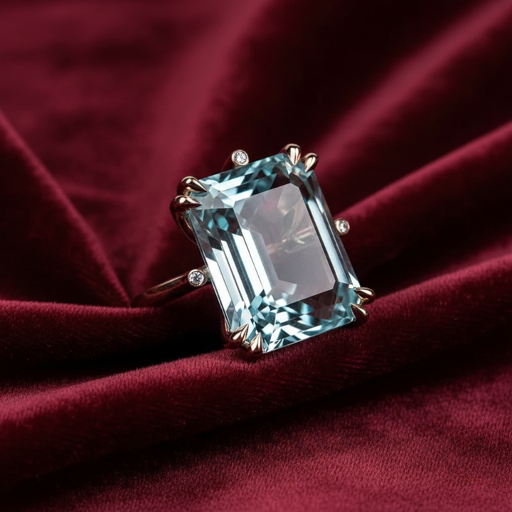 Vintage Blue Zirconia Ring