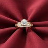 Hope - Inlaid Crystal Gold Ring Set