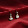 Vintage Opal Golden Earrings
