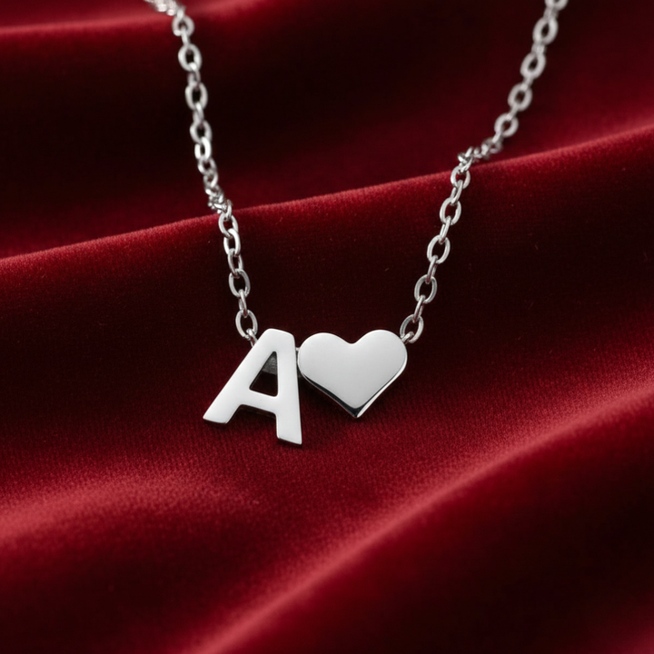 Forever Love & Letter Silver Necklace