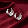 Tara Silver Chunky Hoop Earrings