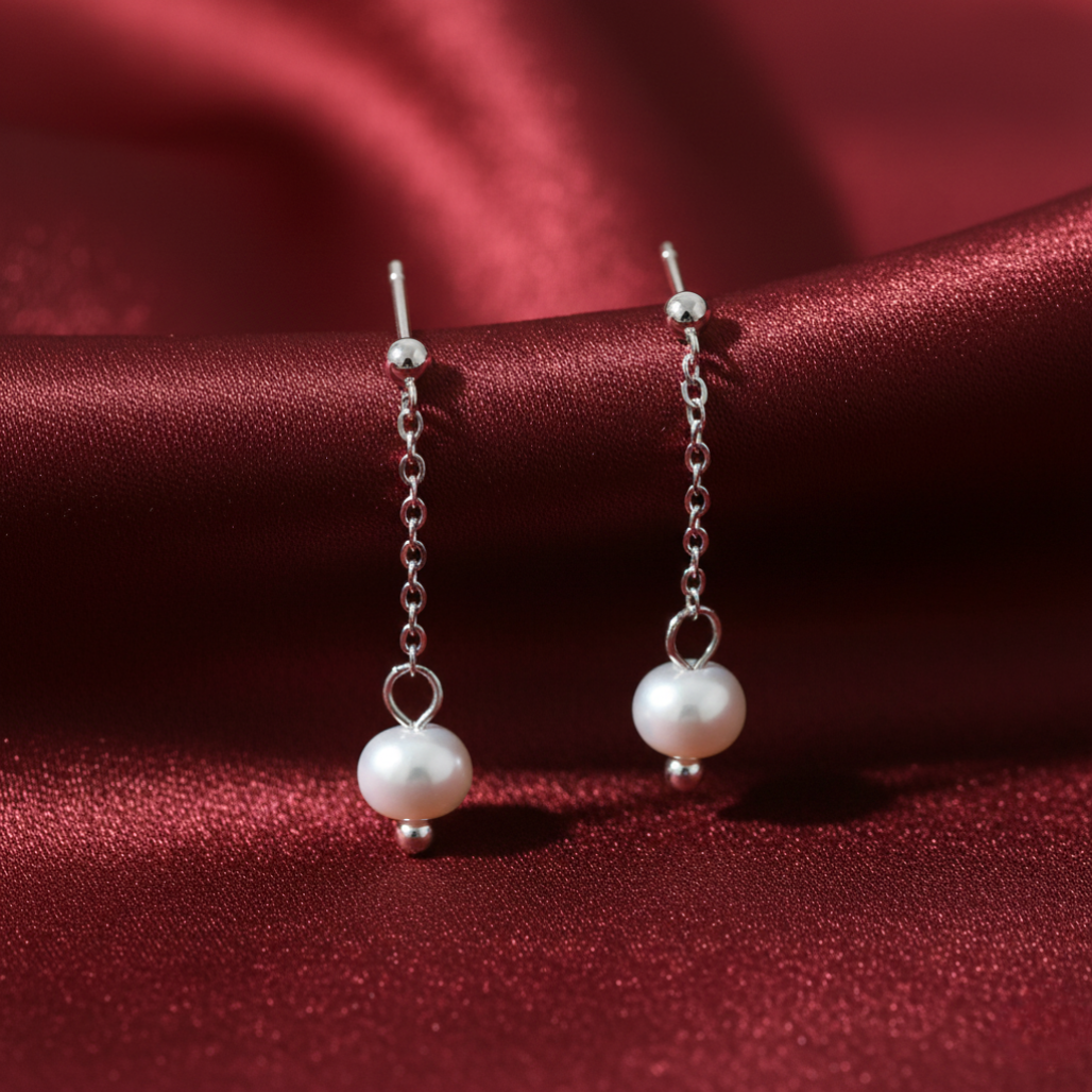 Silver Maria Drop Earrings