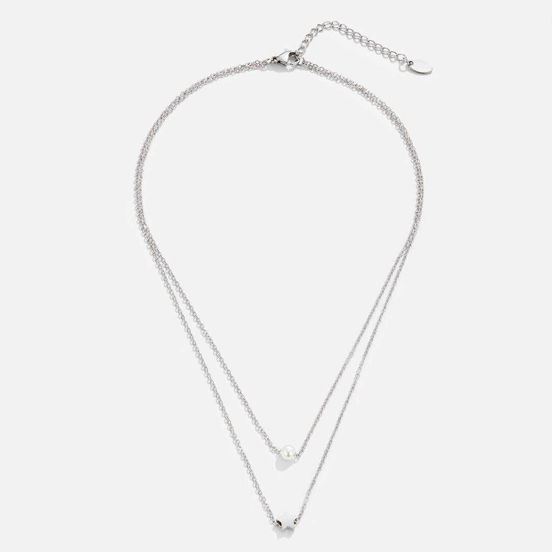 Layered Silver Star & Necklace