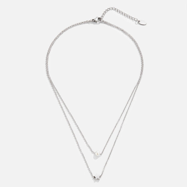 Layered Silver Star & Necklace